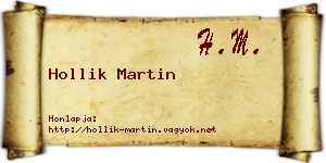 Hollik Martin névjegykártya