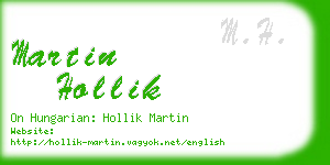 martin hollik business card